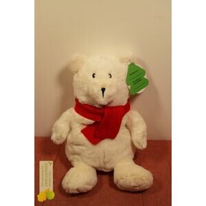 Gigglescape 12'' Polar Bear with Scarf Stuffed Animal